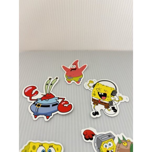 SpongeBob SquarePants 7pc Vinyl Stickers Set Cartoon Water Bottle Laptop Decals - Picture 2 of 5